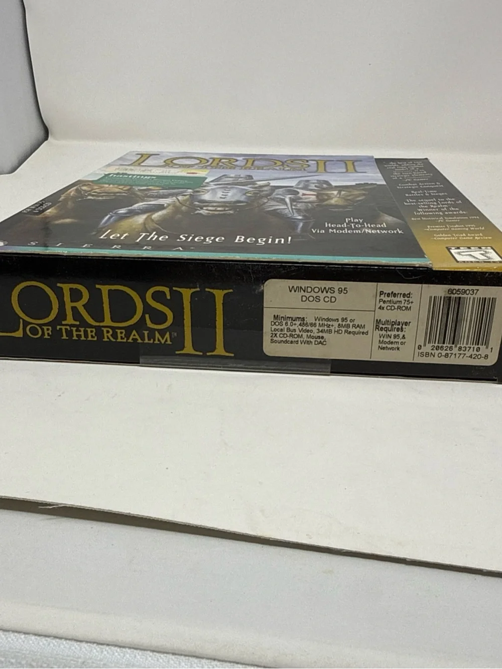 Lords of the Realm II PC Big Box Win 95 DOS CD Video Game Multiplayer